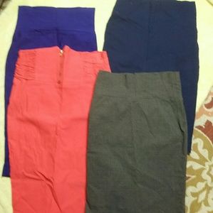 4 midi skirts bundle NWOT